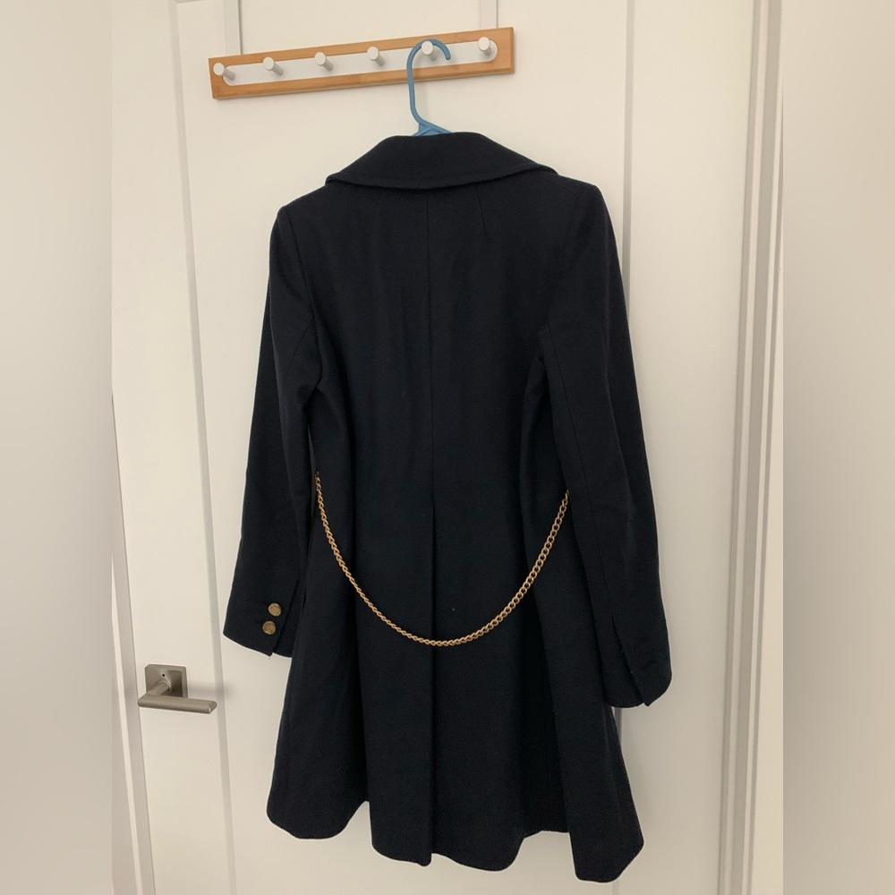 Club Monaco Isabelle Navy Wool Coat Sz S